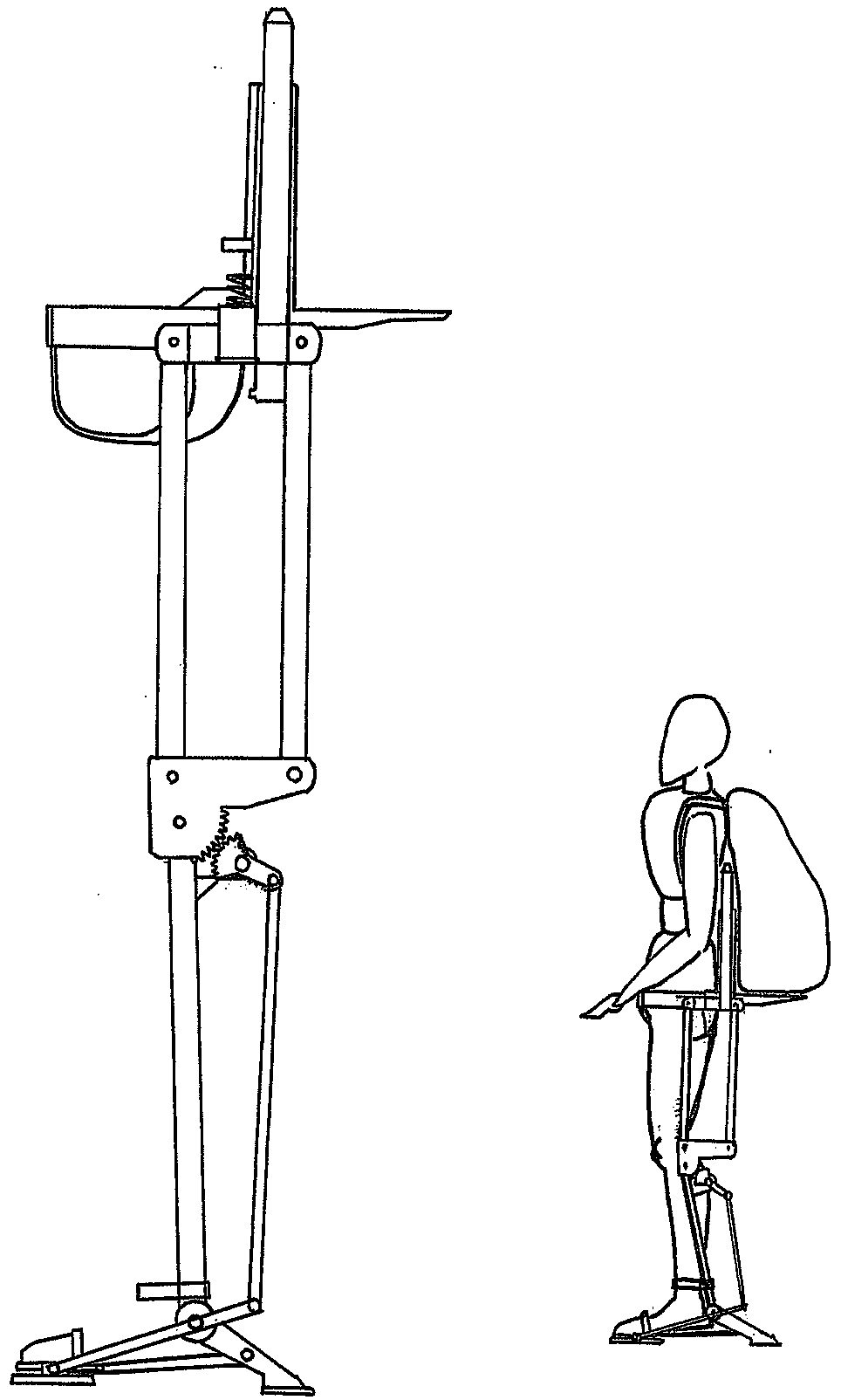 Elastic load-bearing exoskeleton