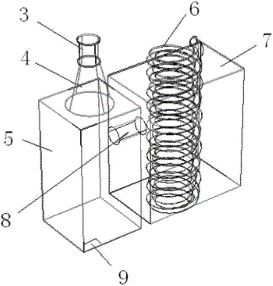 Separation type acoustic agglomeration suspended fine particle emission reduction system based on resonant cavity