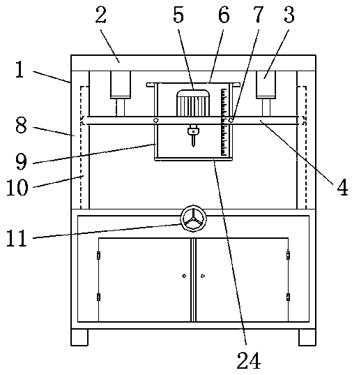 Machining drilling device with protective function