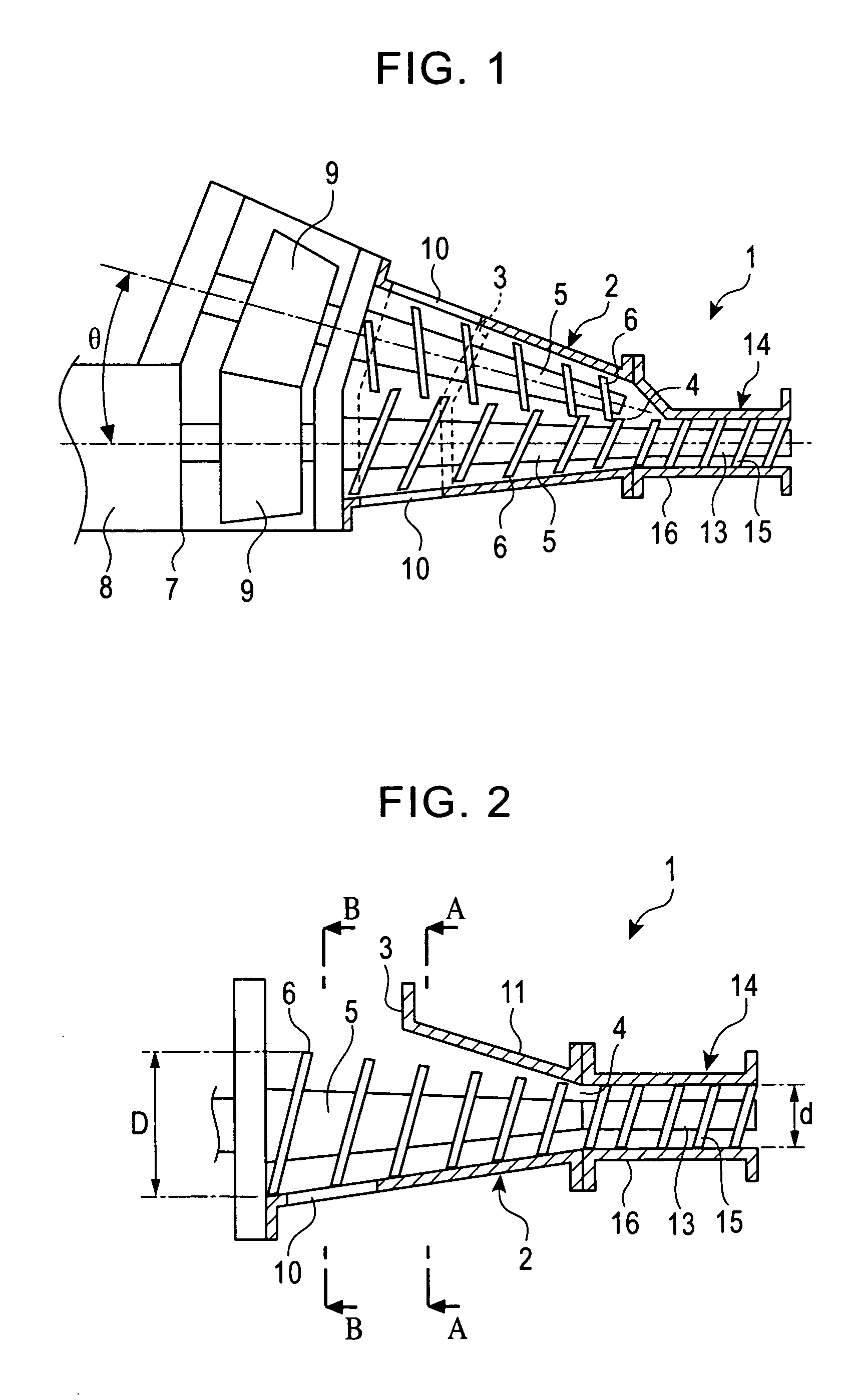 Conical twin-screw extruder and dehydrator