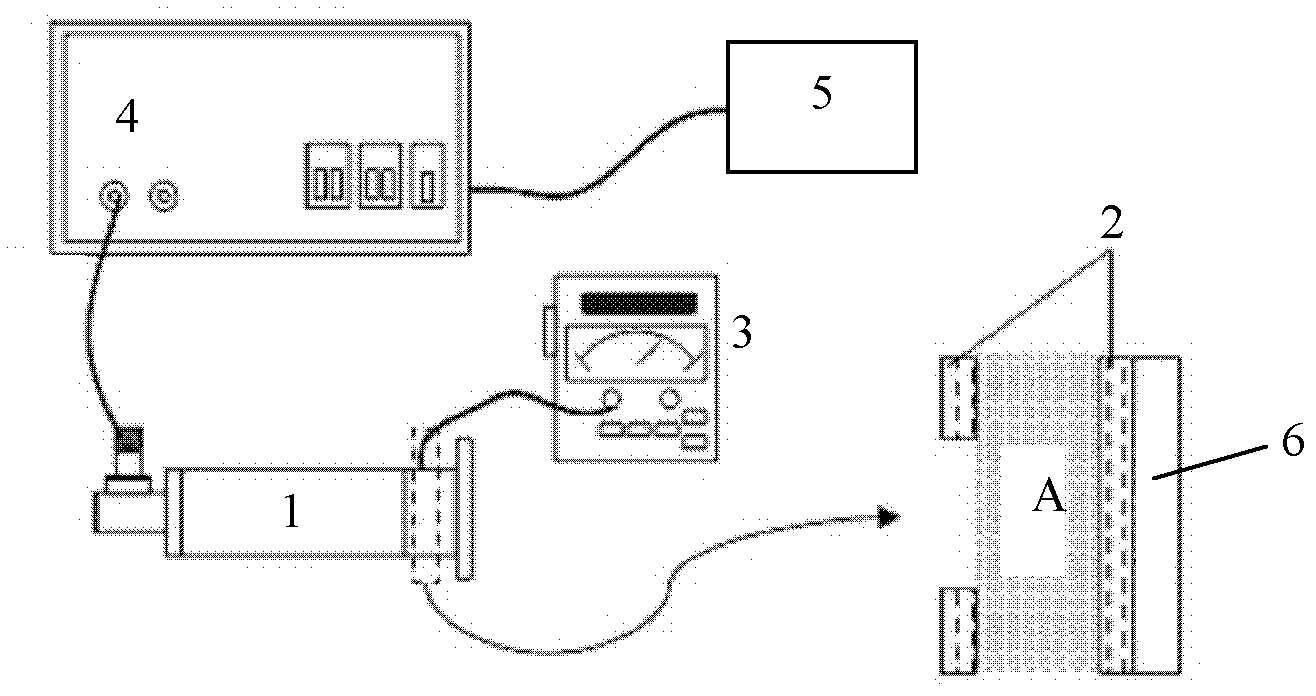 Electrically controlled detecting device for microwave medium coating and detecting method thereof