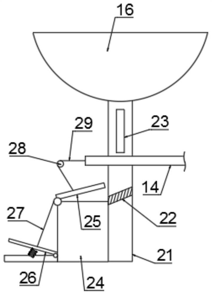 Double-slot hand washing sink for kitchen