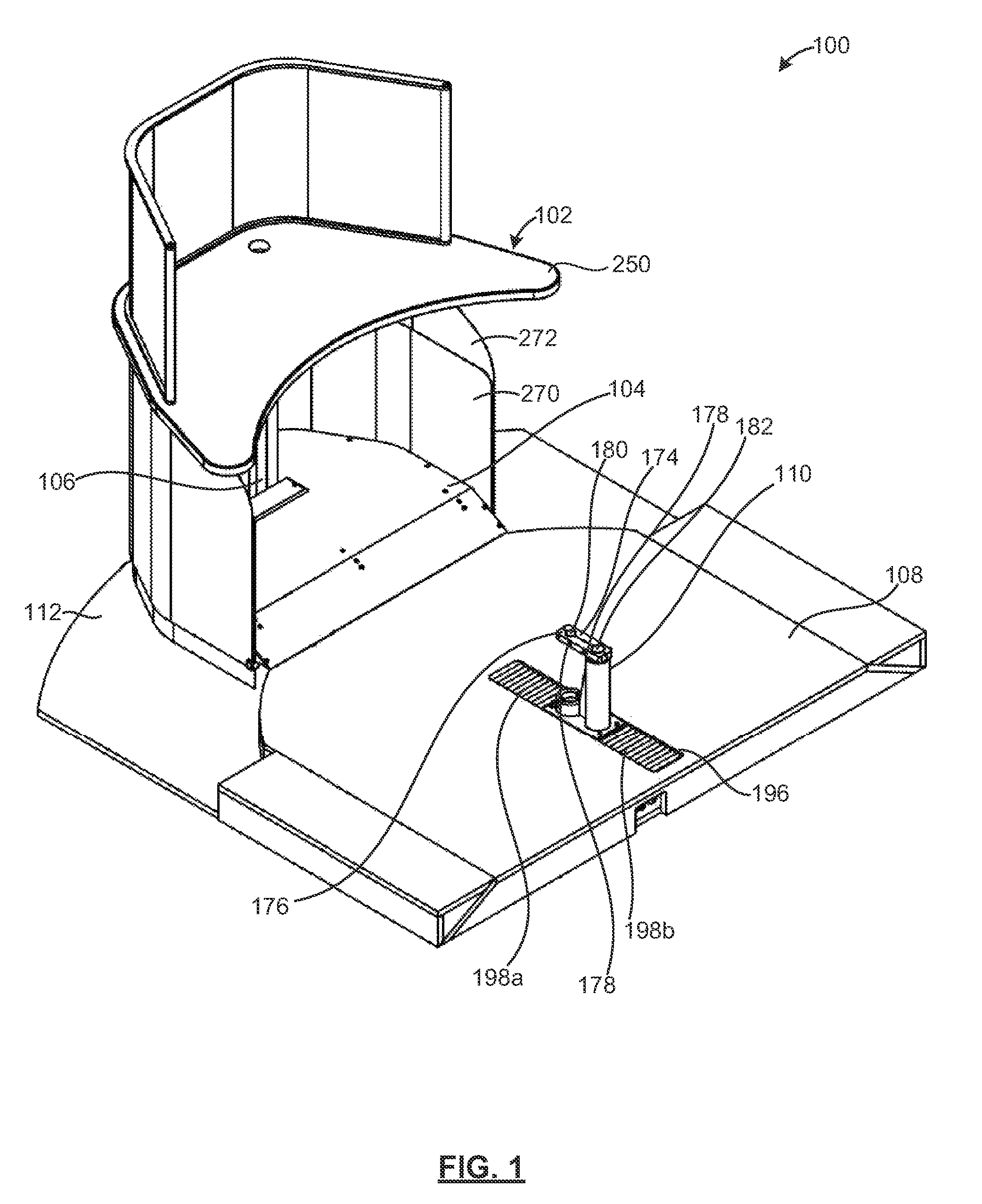 Workstation having automated and powered height, depth and rotational adjusters