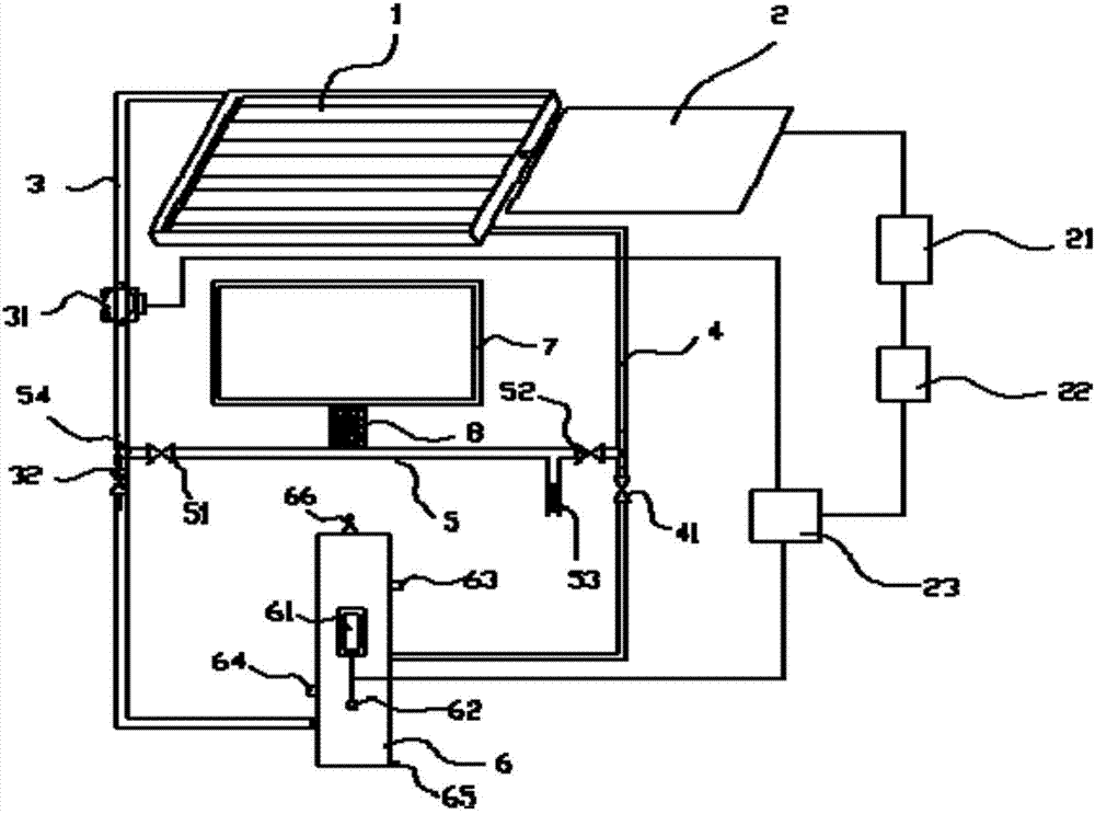 One-piece flat-plate solar photo-thermal and photoelectric system