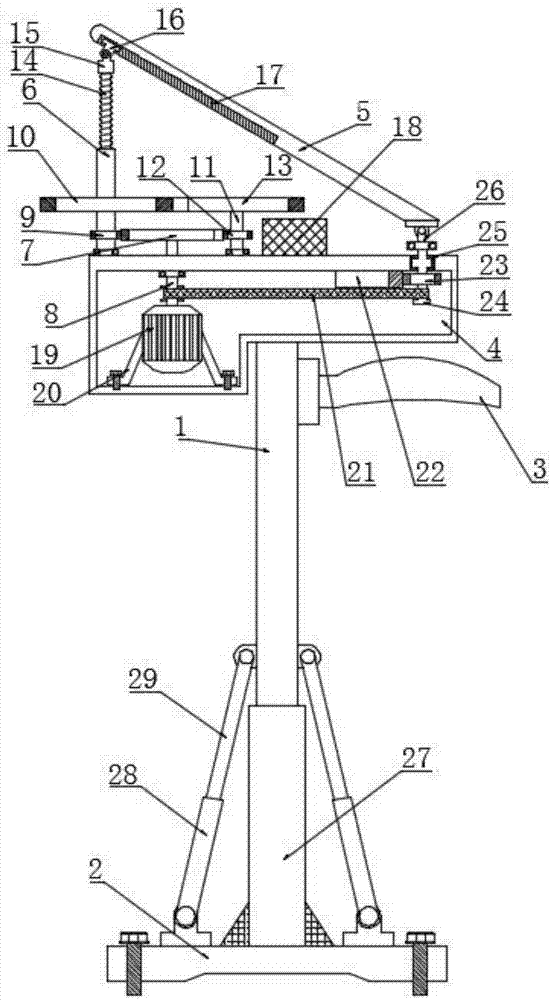 Automatically adjusted solar street lamp