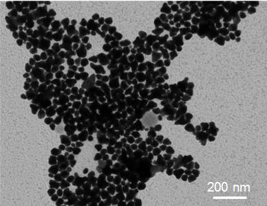 A method for preparing nano-gold assisted by imidazolium cation-modified carbon quantum dots