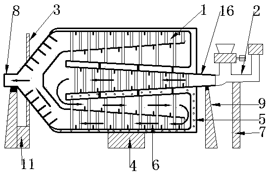 Four cylinder drying machine