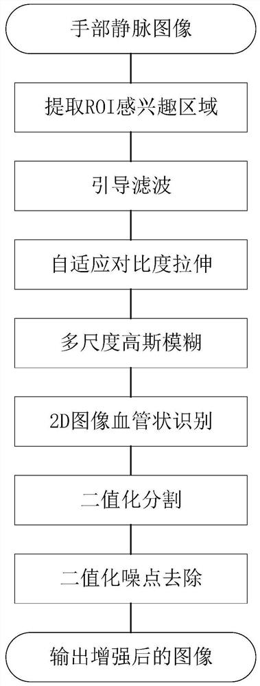 Hand vein infrared image enhancement and segmentation method based on AGC and Frangi