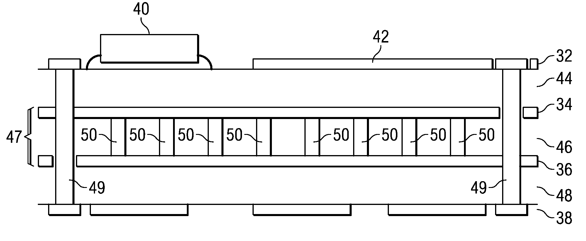 Capacitors with insulating layer having embedded dielectric rods