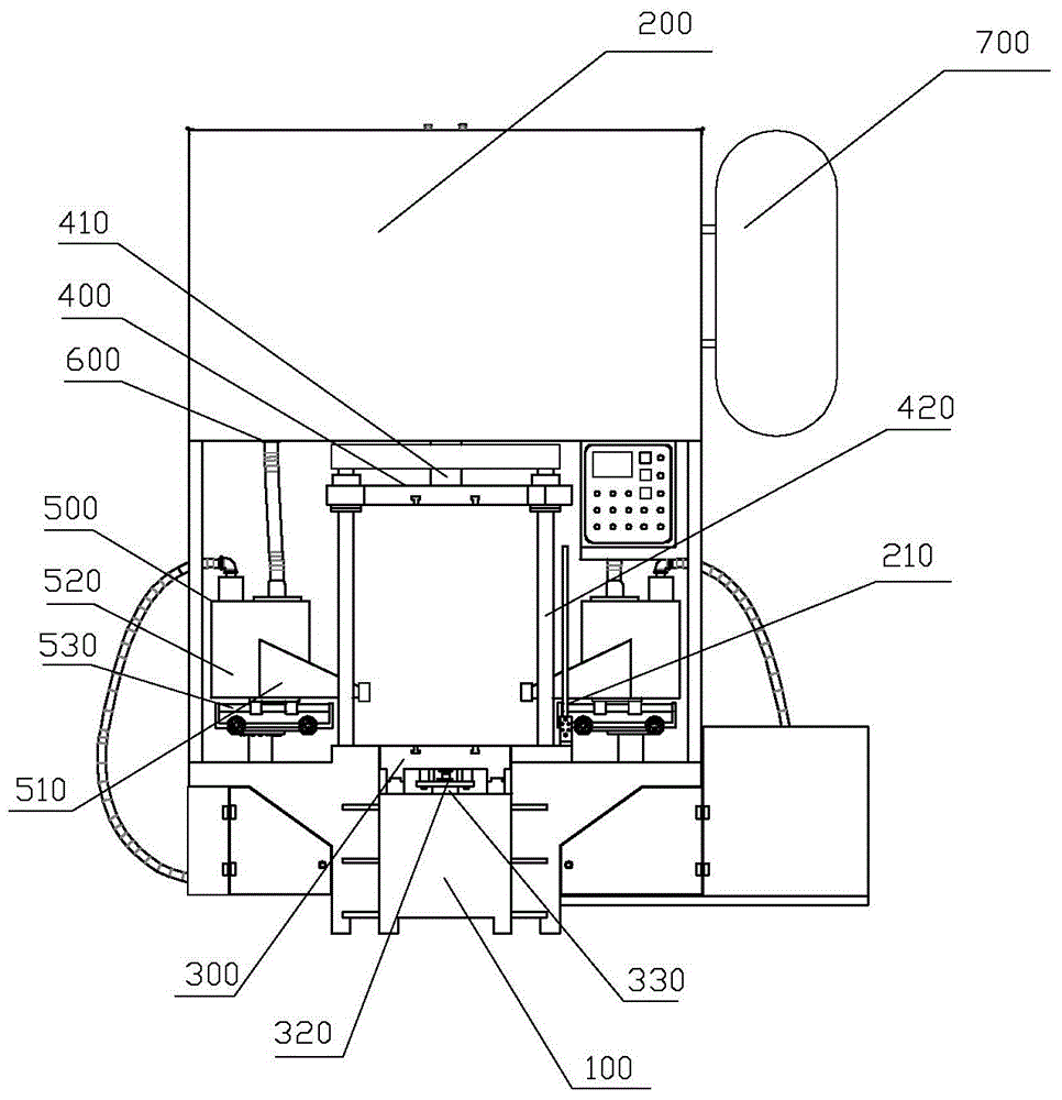 Horizontal parting type core shooter