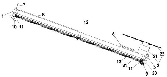 Photovoltaic panel sweeping and mowing device