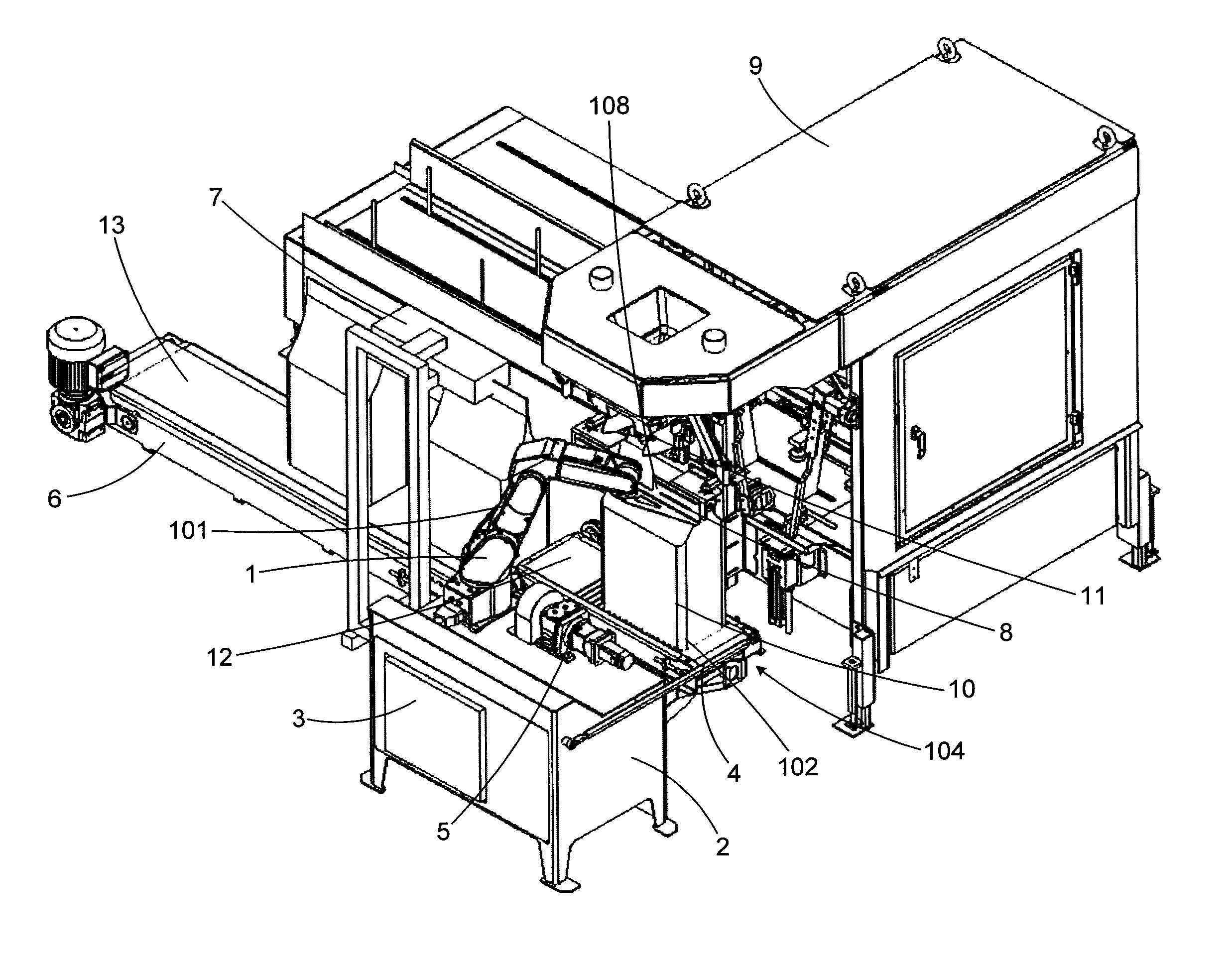 Robotized transport and transfer system