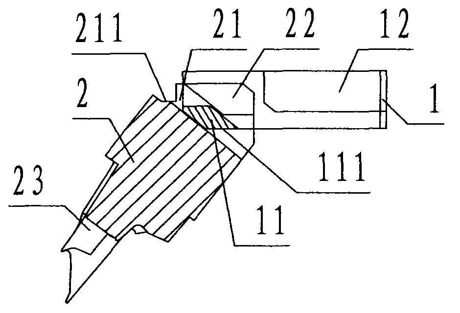 Inclined sliding groove rail pair with self-locking flat surface