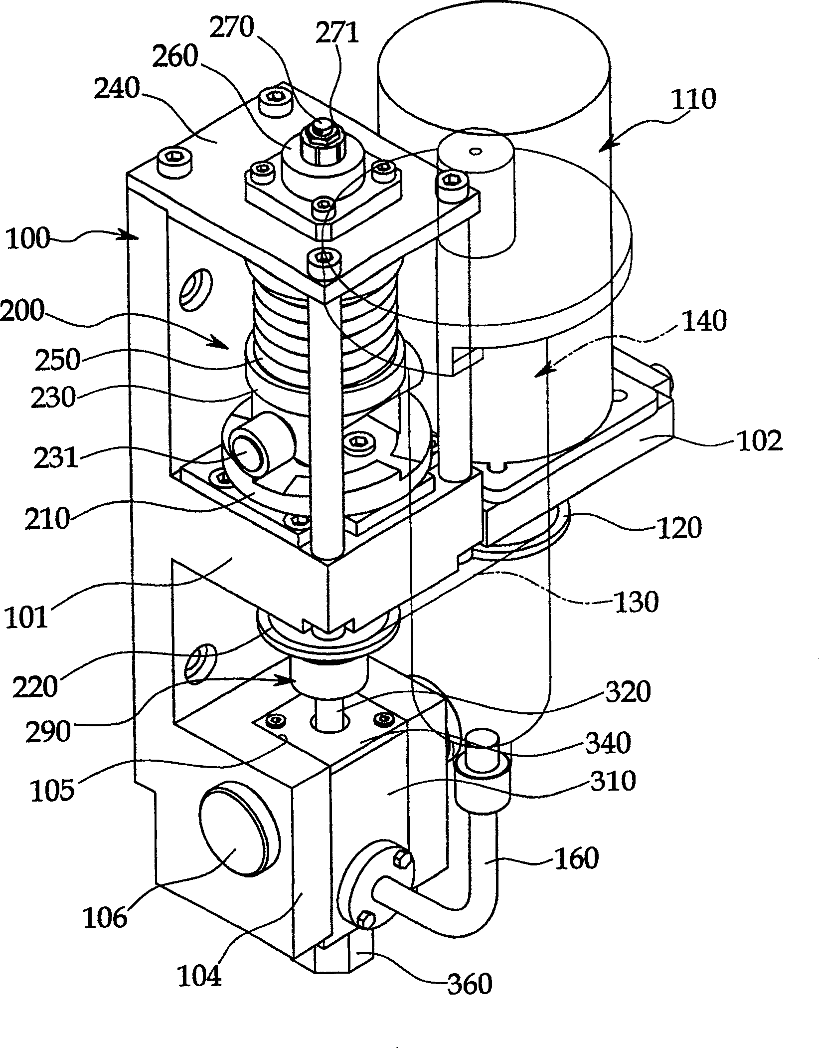 Resin distributing device