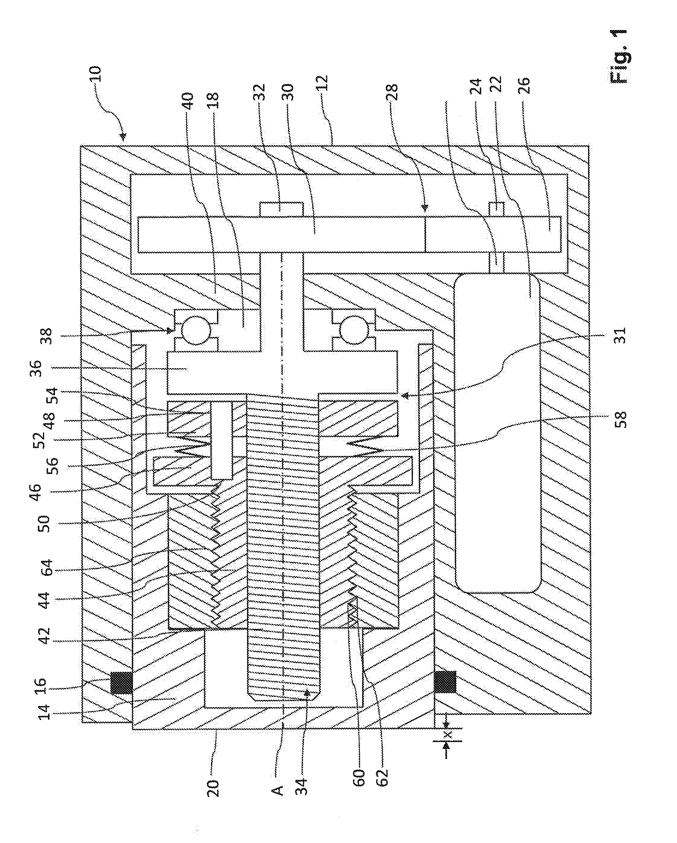 Motor Vehicle Brake, In Particular A Motor Vehicle Brake That Can Be Actuated In A Combined Hydraulic And Electromechanical Manner, Comprising A Multi-Stage Spindle