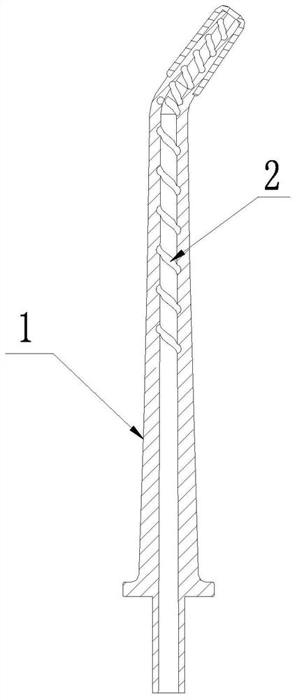 Spiral pulse water spraying structure for nozzle of oral irrigator