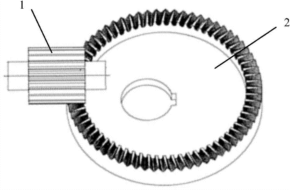 Deceleration and speed change integrated face gear pair and processing method thereof