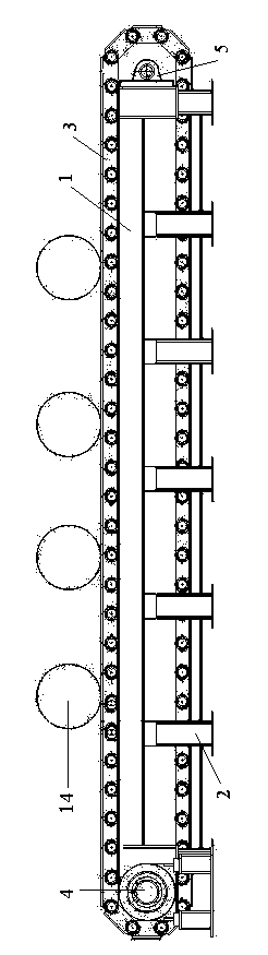 Steel pipe inner coating solidifying device used for high-temperature environment