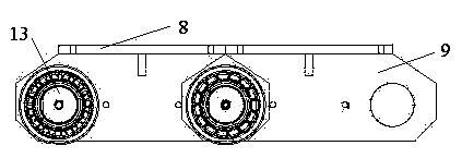 Steel pipe inner coating solidifying device used for high-temperature environment