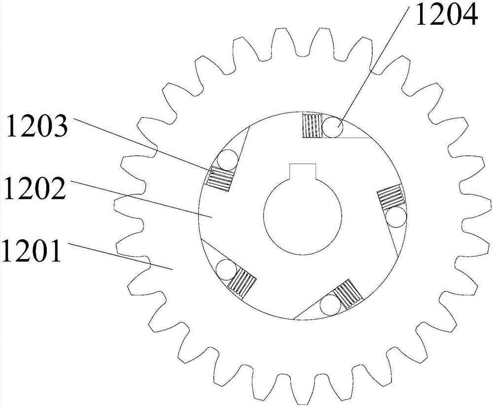 Nested planetary reducer converting reciprocating motion into unidirectional motion