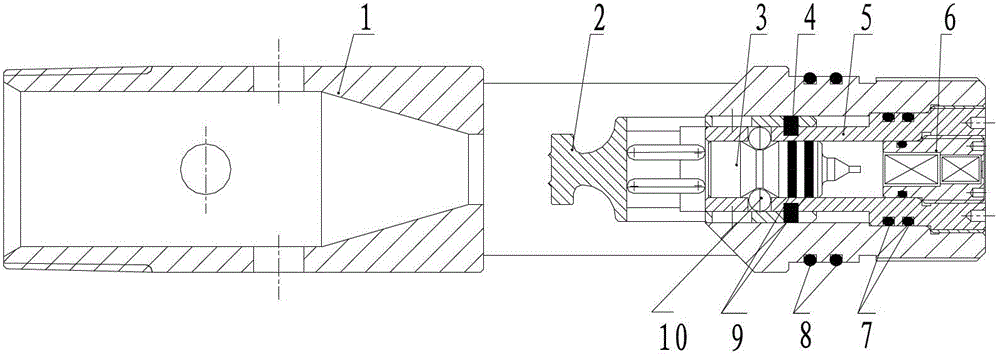 Impact unlocking safe initiation device for initiation perforating gun in well completion operation of oil and gas well