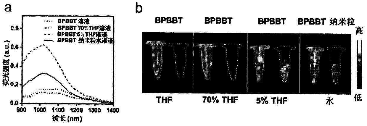 Albumin nano-particle preparation of donor-receptor type fluorescent molecule containing aggregation-induced emission group in near infrared II region