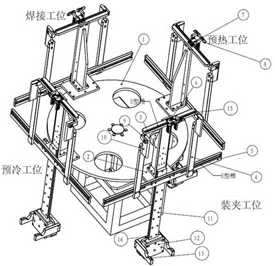 Automatic welding equipment for parallel flow tube condenser connection tubes