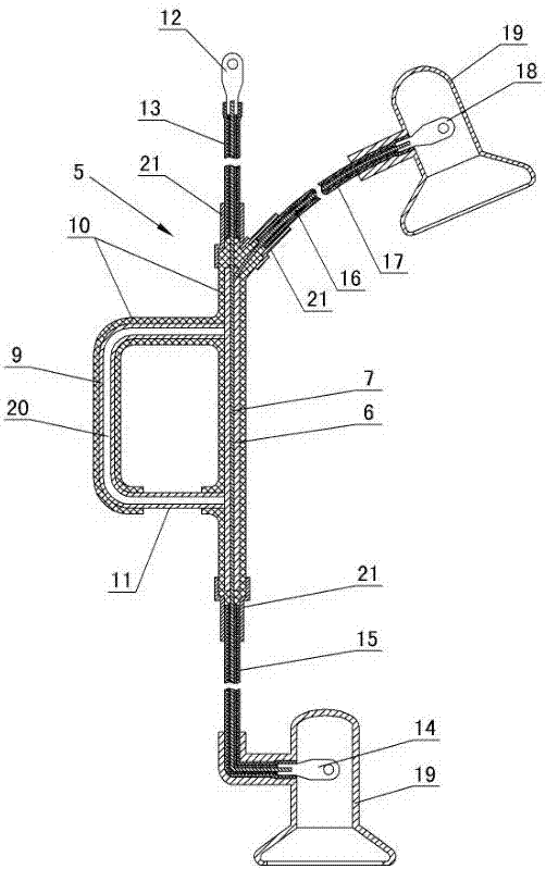 Distribution transformer prefabricated connection line with closed insulating cover