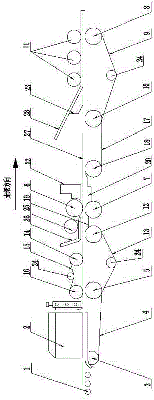 A horizontal paper feeding device