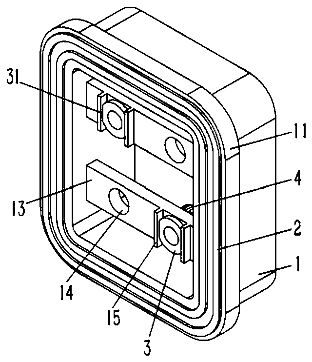 A detachable insulating and isolating seat on a tap terminal of a dry-type transformer