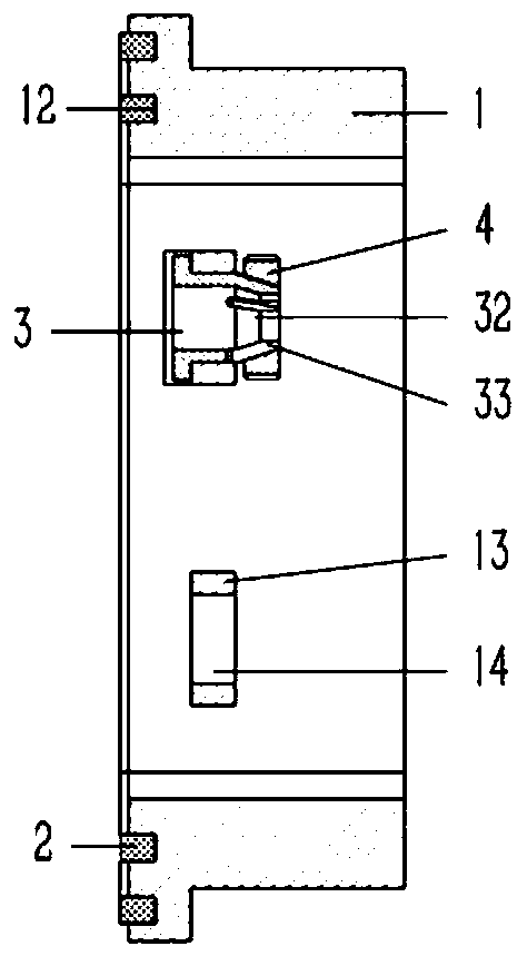 A detachable insulating and isolating seat on a tap terminal of a dry-type transformer