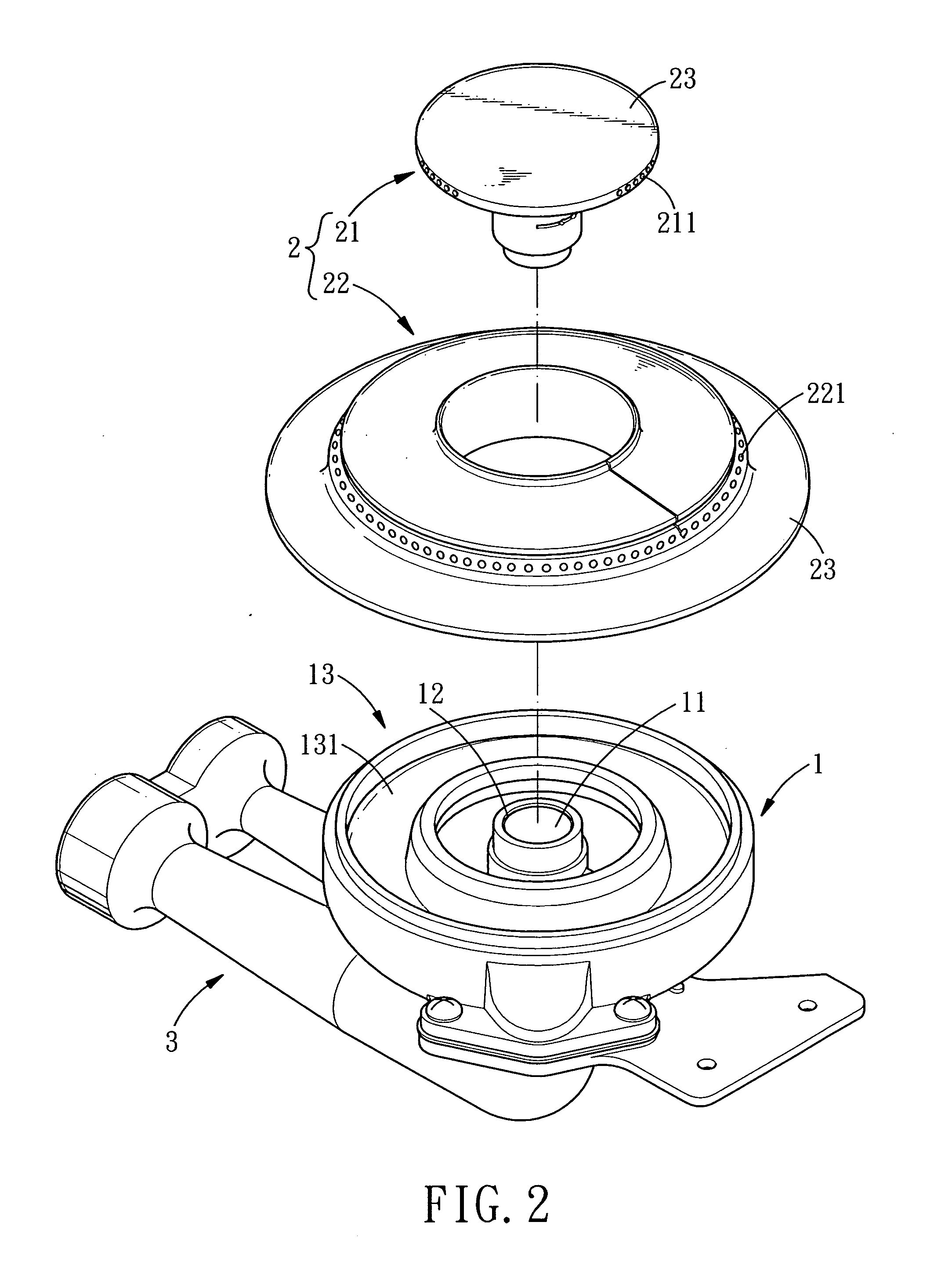 Head for a precision ceramic gas cooker