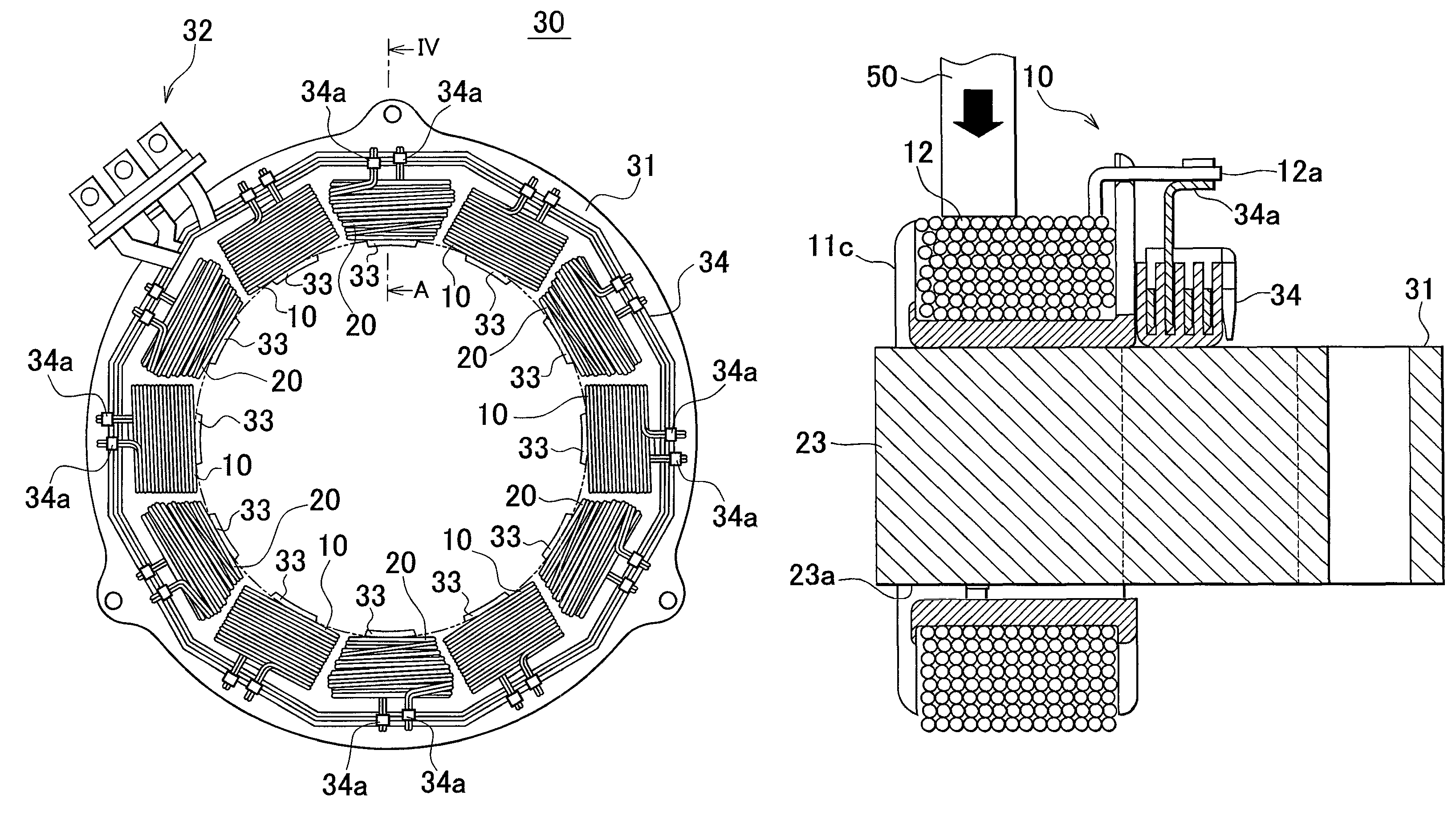 Stator mounting method