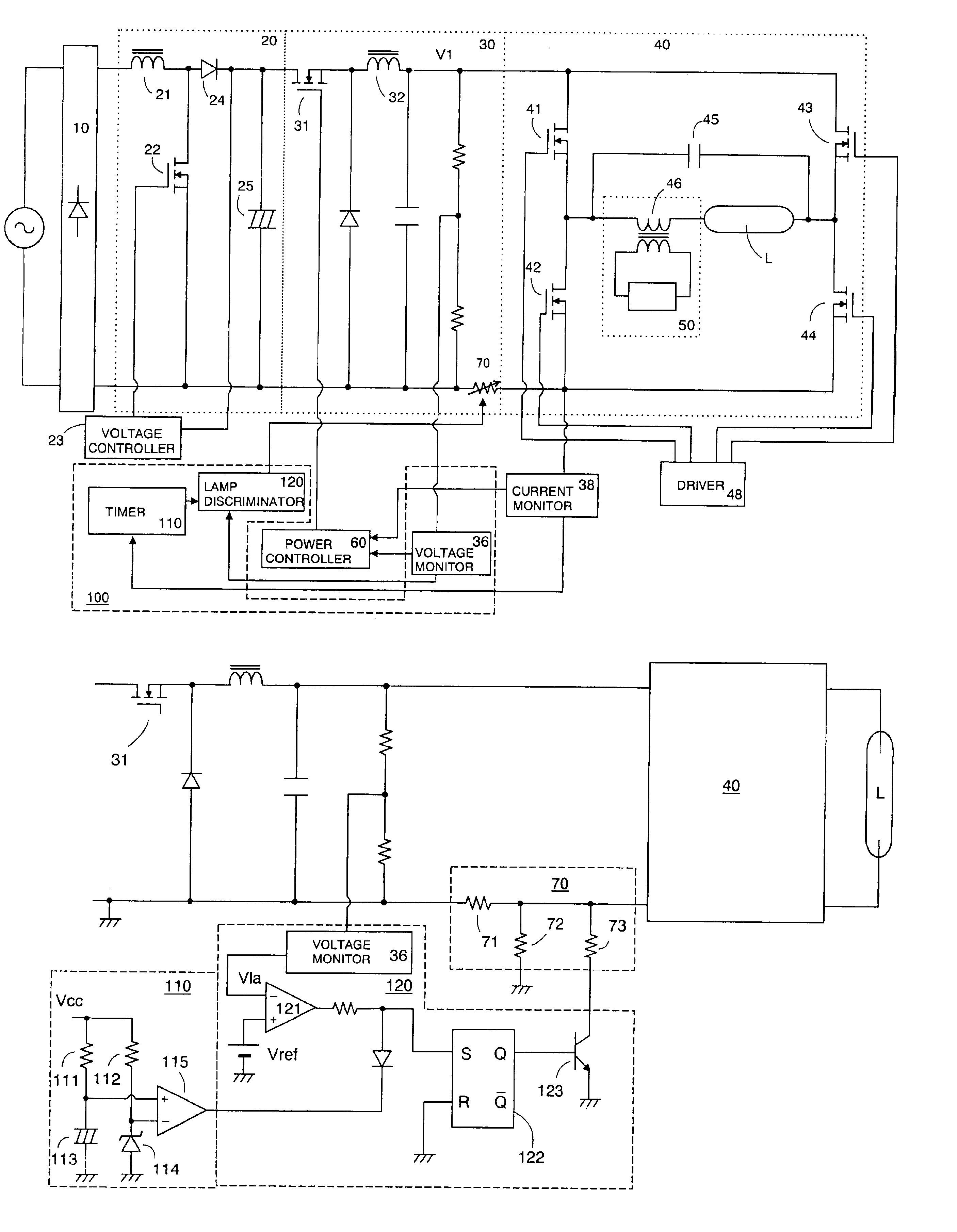 Electronic ballast for a high-pressure discharge lamp