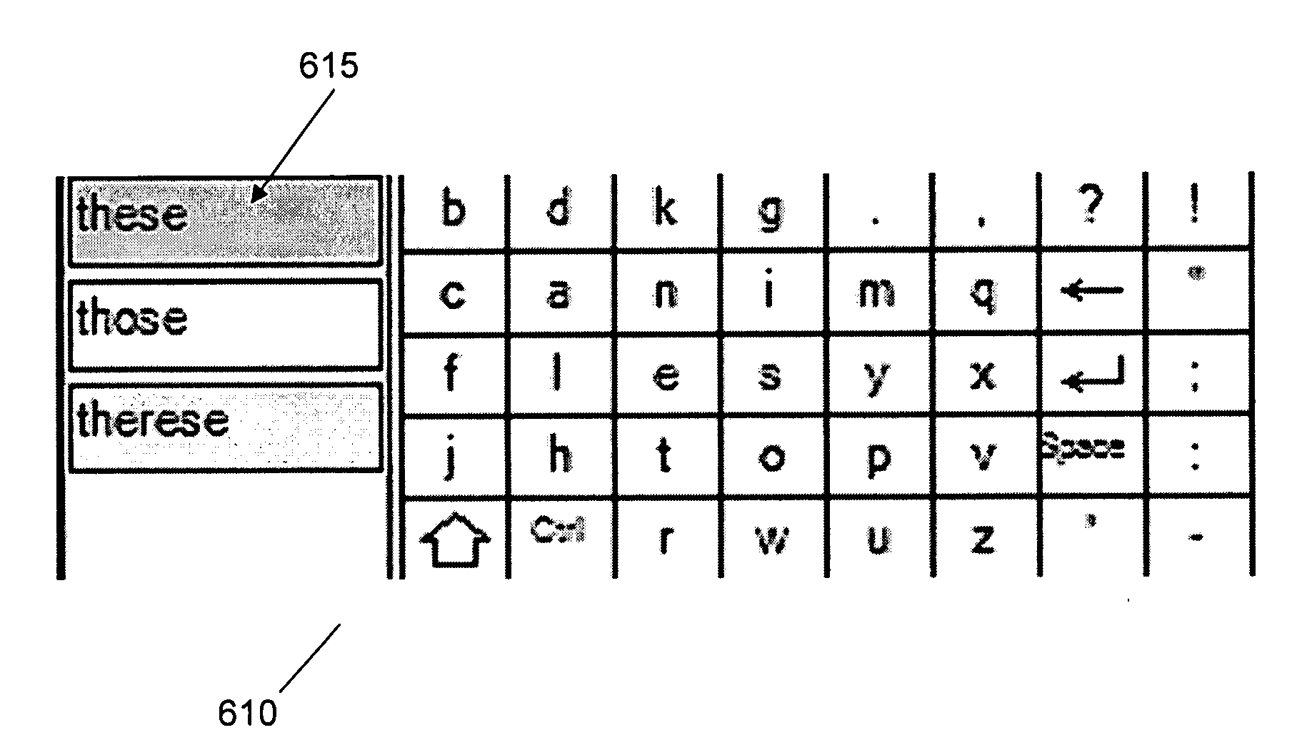 System and method for preview and selection of words