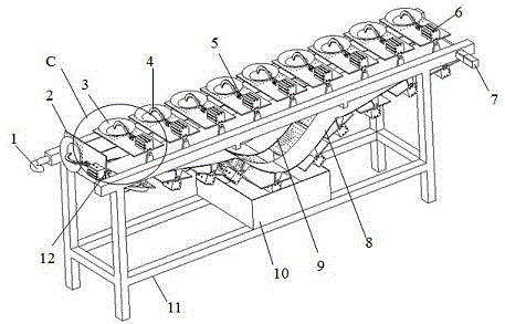 Conveyor belt type automatic glazing device