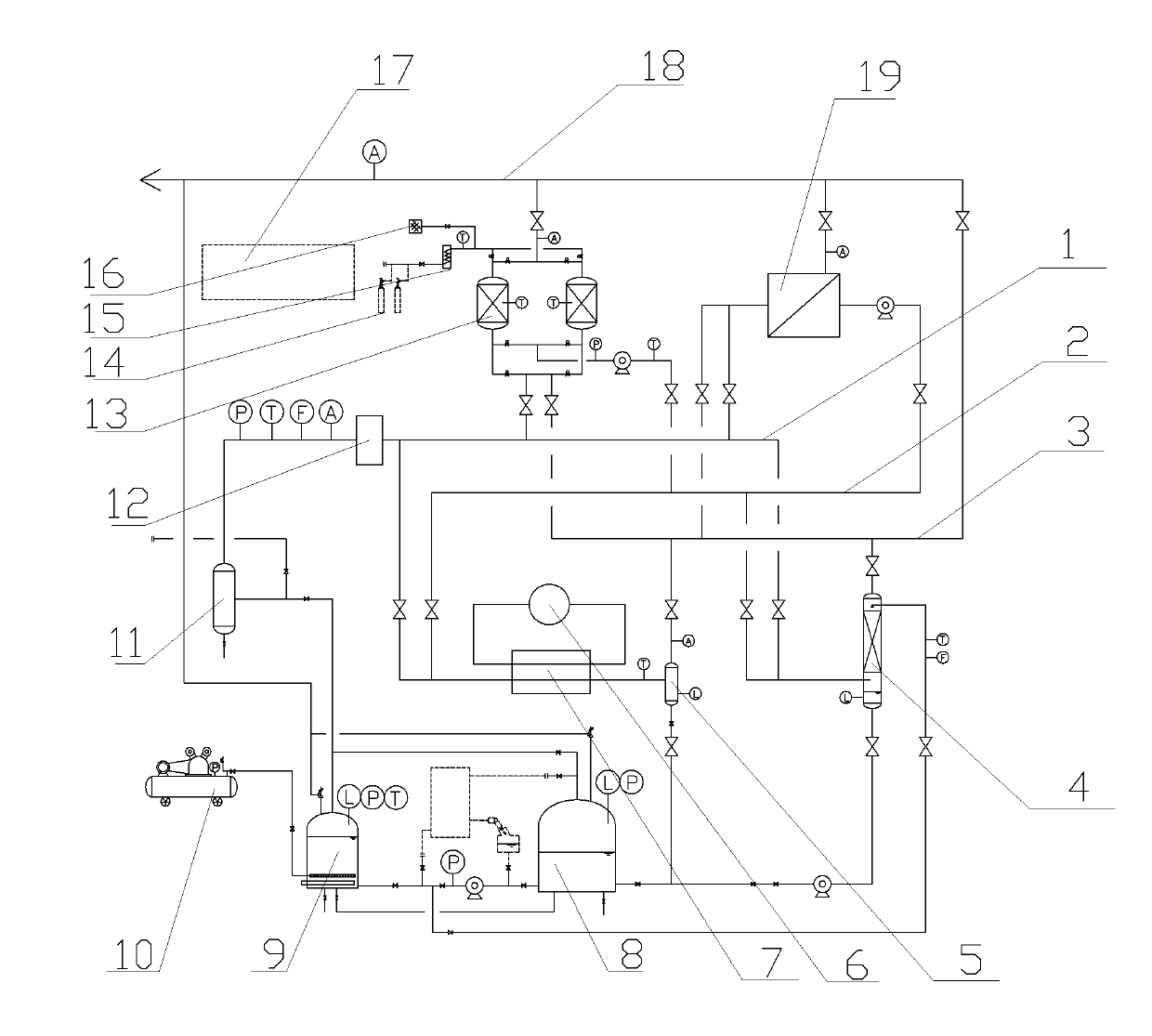 Simulation test device for recovering volatile organic gases