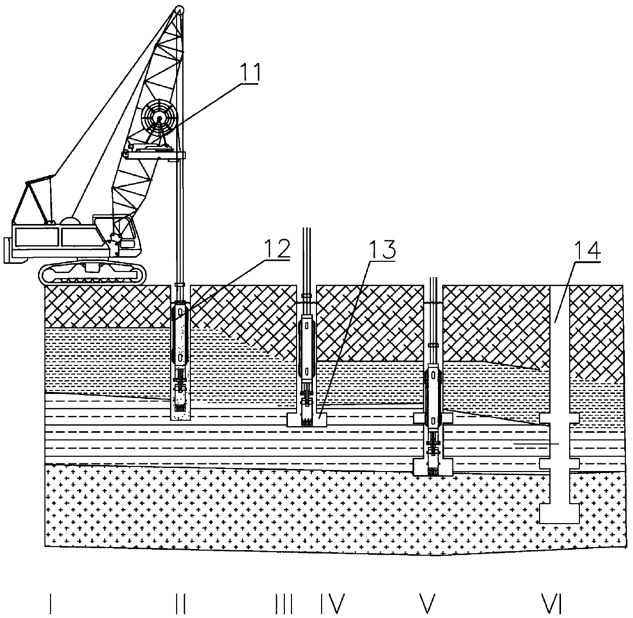 Reamable rotatable grabbing bucket device and using method thereof