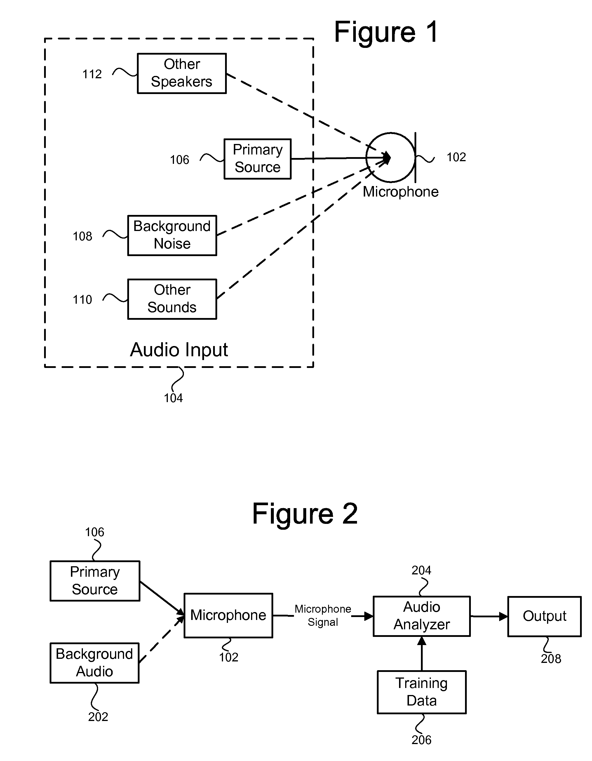 System for distinguishing desired audio signals from noise