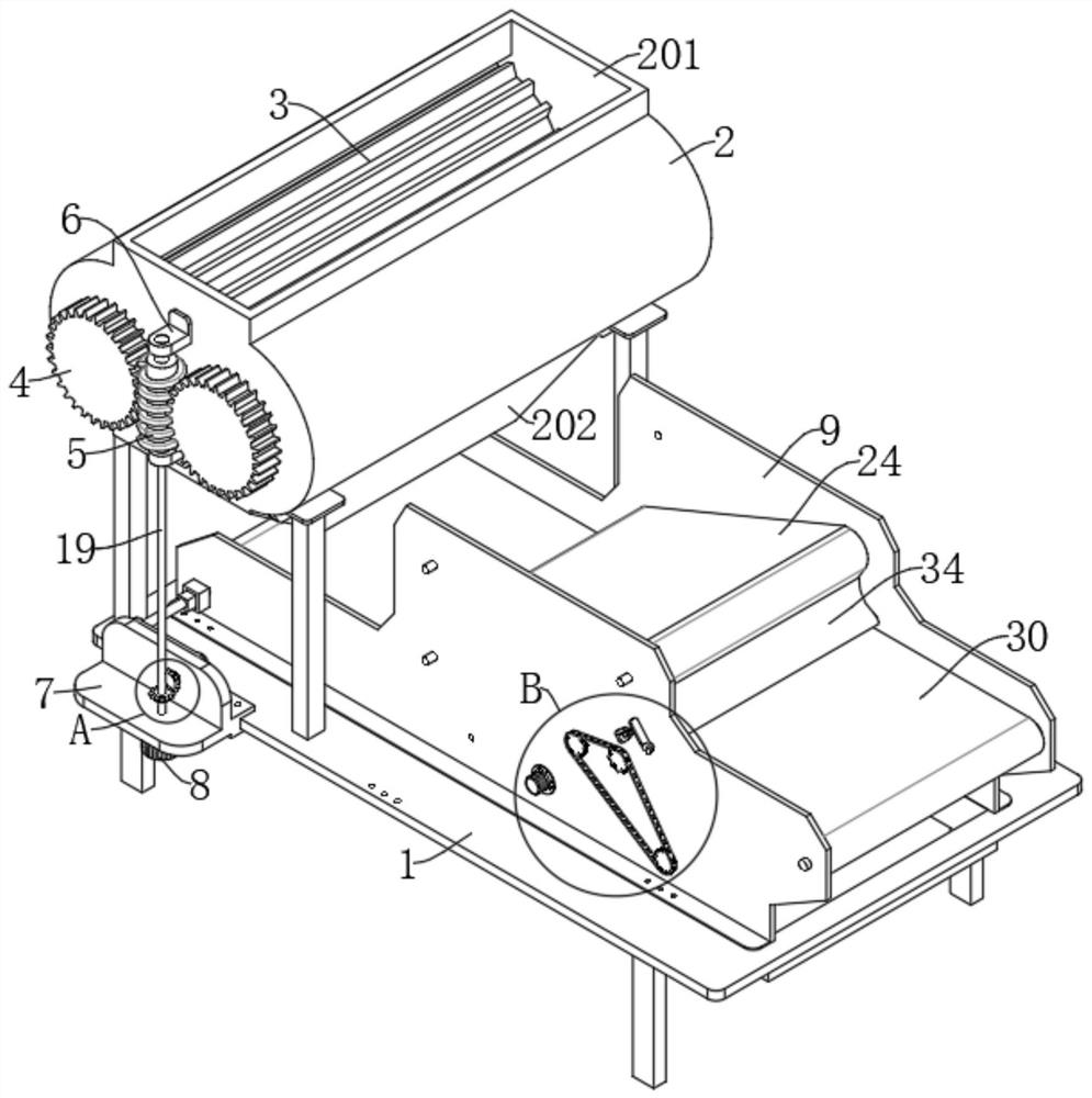 Numerically-controlled machine tool waste separating device and working method thereof