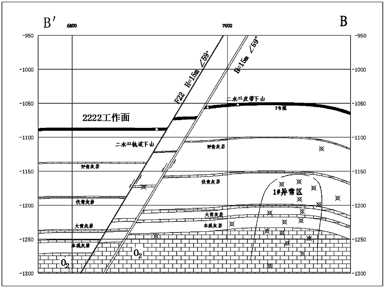 Working face deep concealed water-conducting channel exploration method