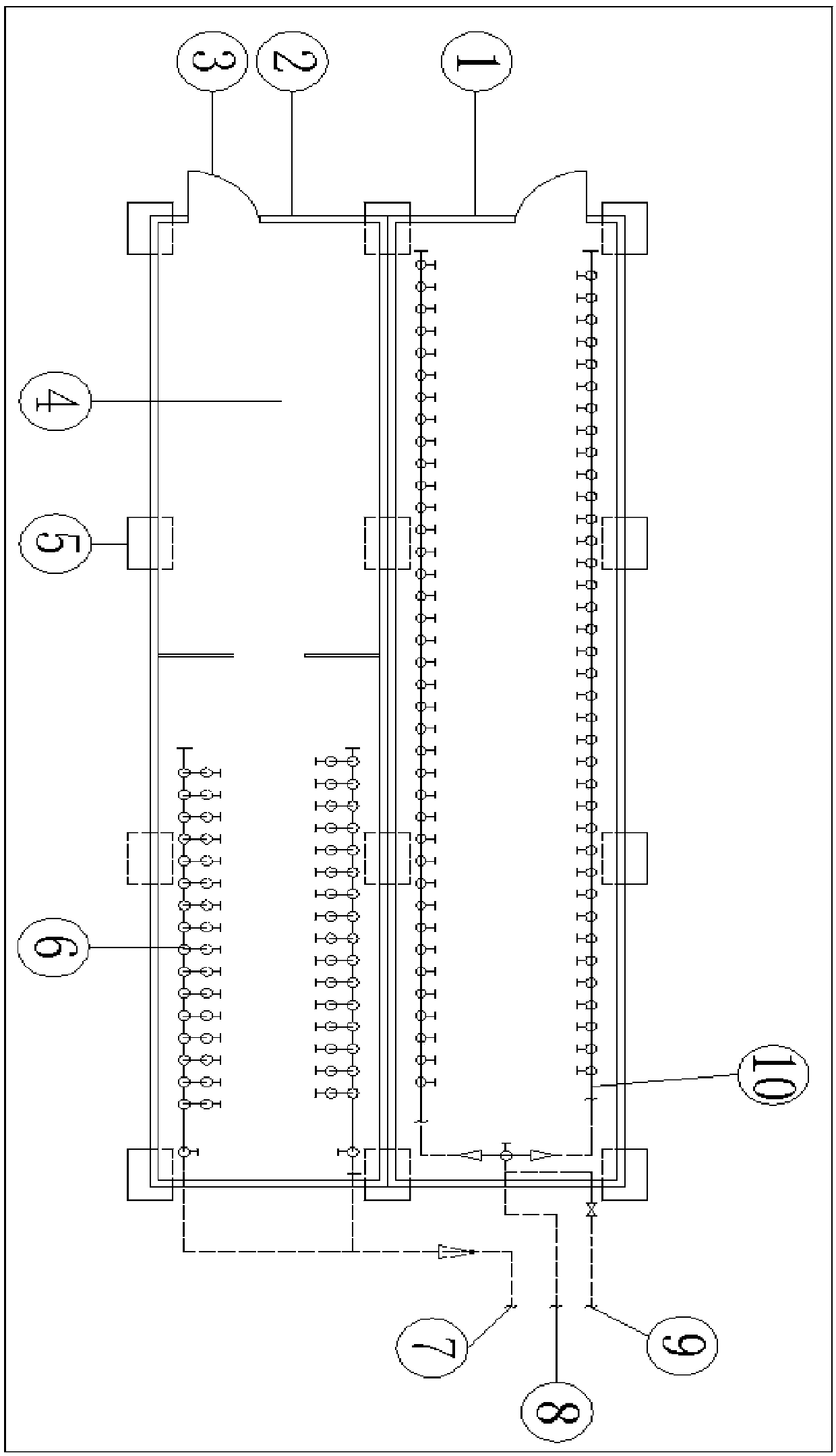 Modular device and method for centralized control room of ground leaching uranium mining areas