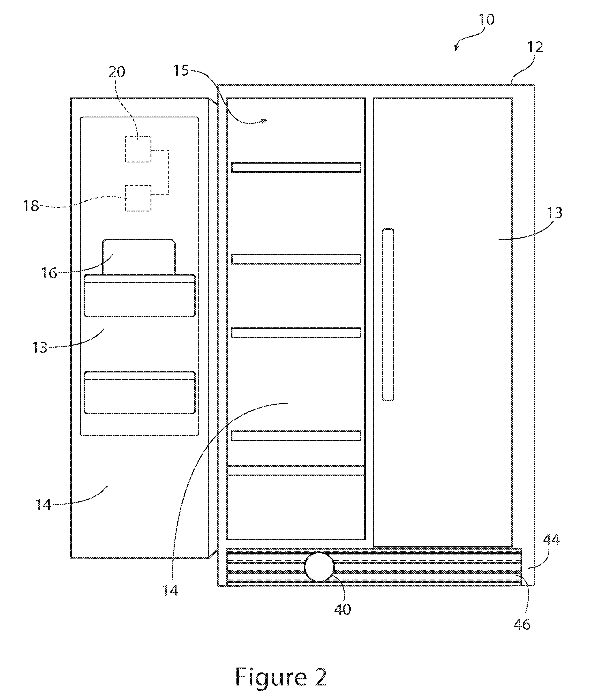 Modular system with appliance and cover having antenna