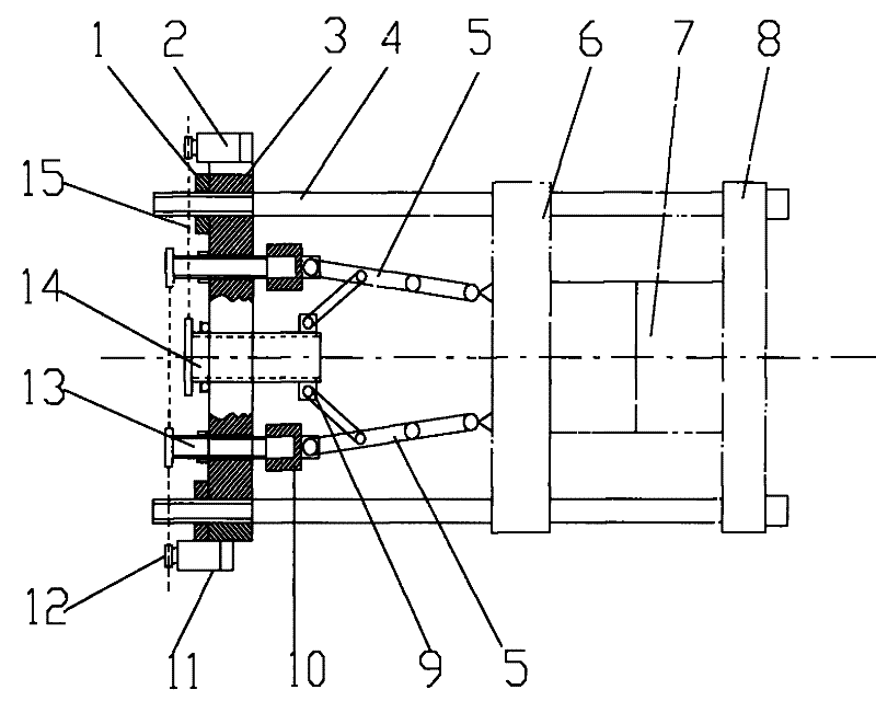 Combination drive type mould clamping mechanism of all-electric injection molding machine