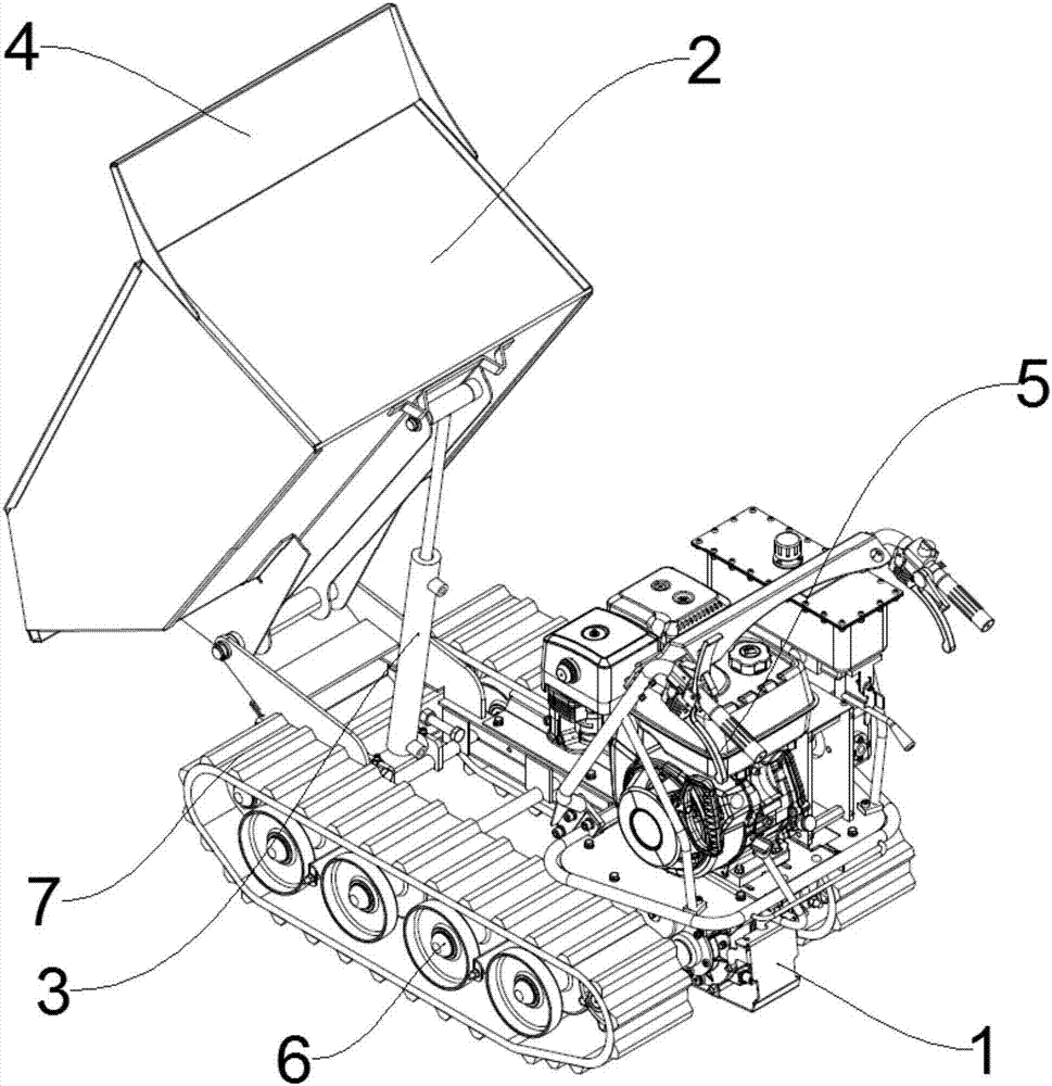 Tracked transport vehicle