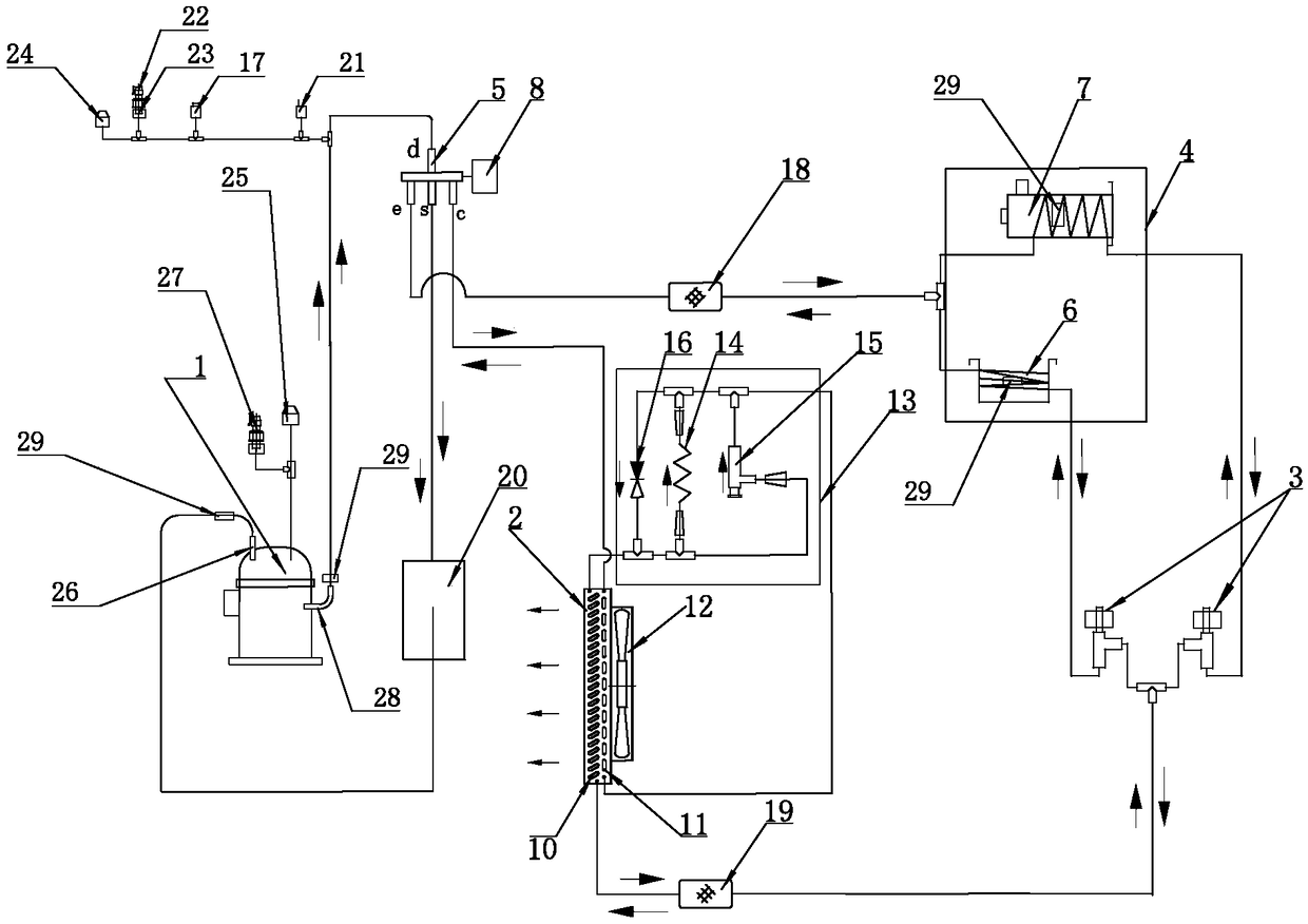 Novel refrigeration system for ice cream machine