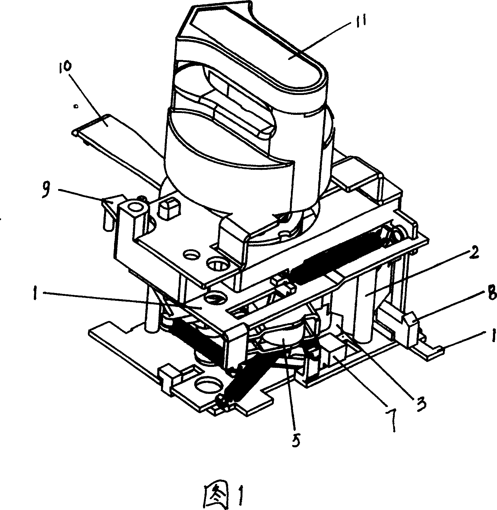 Operation mechanism of controlling and protecting electrical equipment on-off