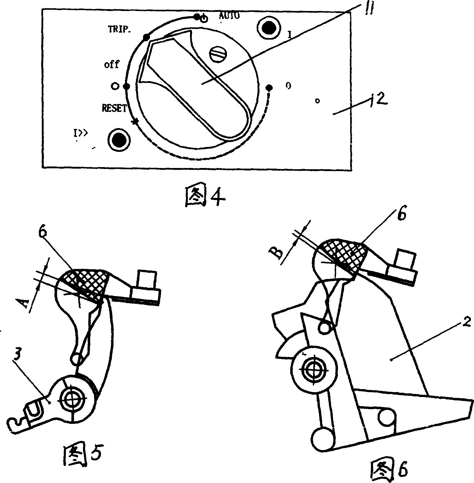 Operation mechanism of controlling and protecting electrical equipment on-off