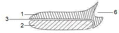 Ice hockey stick striking plate and preparation method of ice hockey stick striking plate