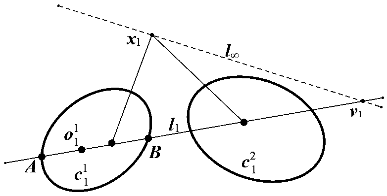 Method for calibrating a pinhole camera by using a public autopolar triangle and an orthogonal vanishing point of a separation circle